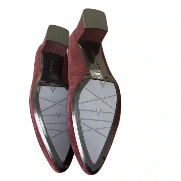 Aquatalia Block Suede pump Pasha Deep Wine Red Pasha US 13 EUC - Picture 11 of 11